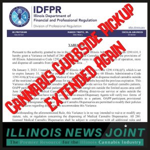 IDFPR again extends cannabis curbside pickup
