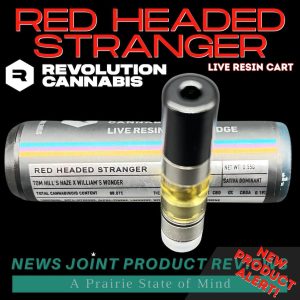 Red Headed Stranger Live Resin Vape Cart by Revolution